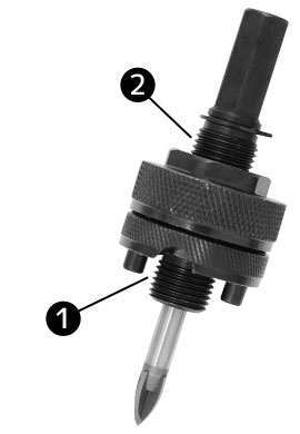 Locking the arbour on diamond hole saws